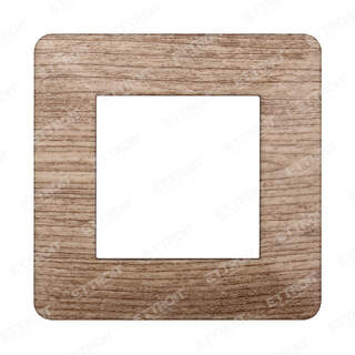 plana compatibile  placca plastica 2p legno chiaro